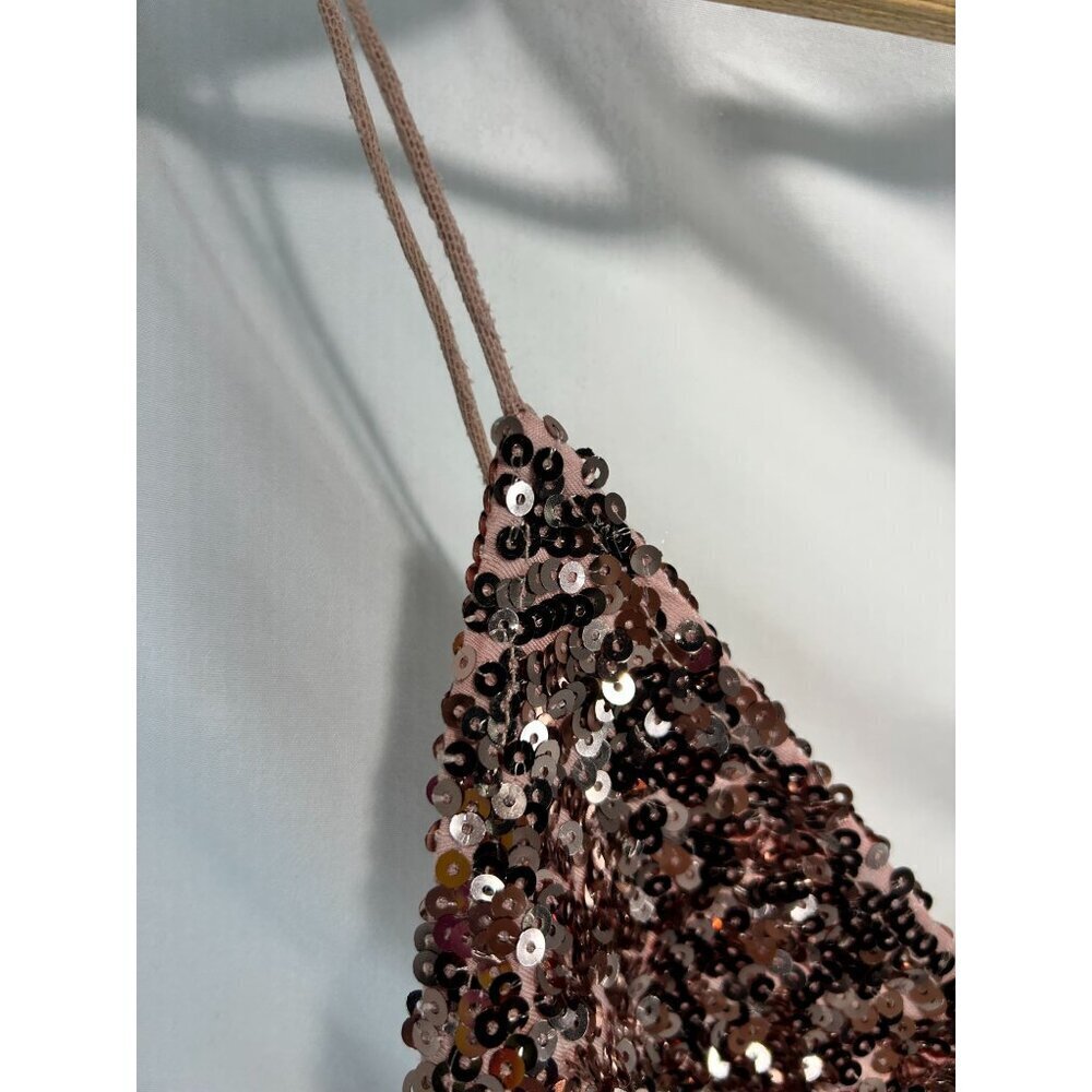 Intimately By Free People Women's Pale Pink Big Night Crop Top Sequin Size Small - Picture 4 of 8